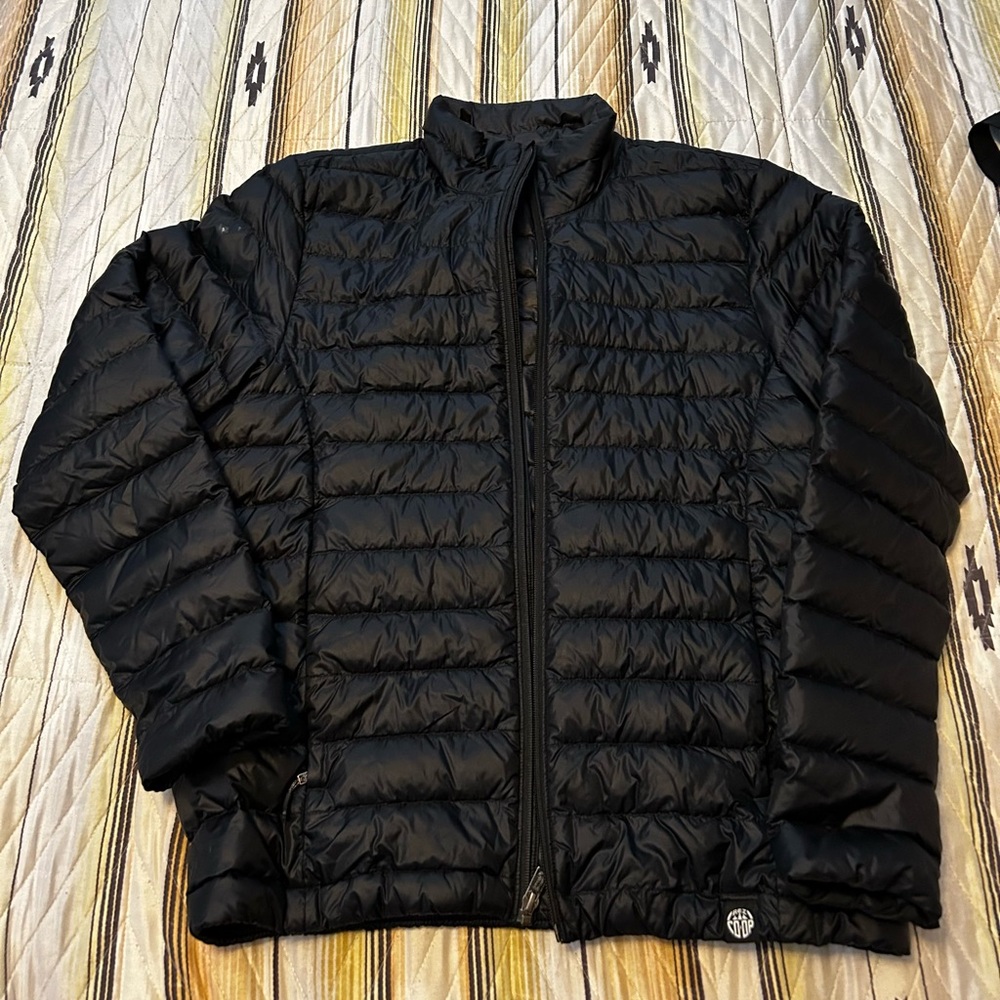 REI Co-op 650 Down Puffer Jacket Coat Parka Men's L Black READ DESCRIPTION